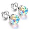 Crystal Earrings for Women 8MM Austrian Crystal Disco Ball Earrings for Women Disco Earrings Iridescent Earrings Crystals Stud Earrings Hypoallergenic Earrings Disco Jewelry for Women